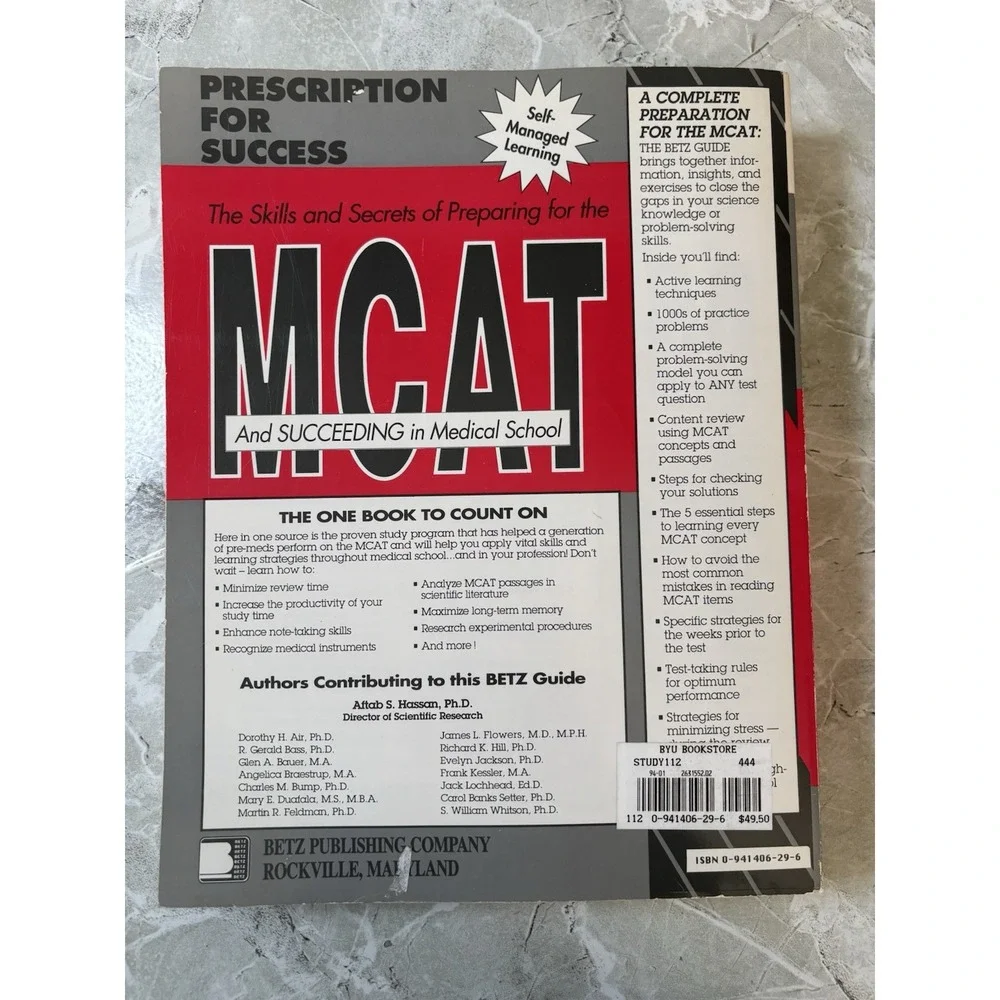 Complete‎ Preparation for the MCAT : The Betz Guide by AFTAB Hassan Staff - GOOD
